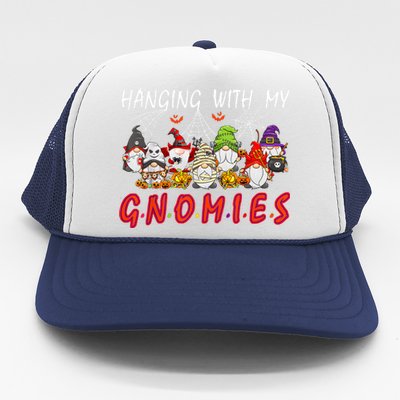 Hanging With My Gnomies Christmas Costume Halloween Gnomes Trucker Hat