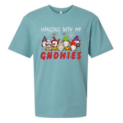 Hanging With My Gnomies Christmas Costume Halloween Gnomes Sueded Cloud Jersey T-Shirt