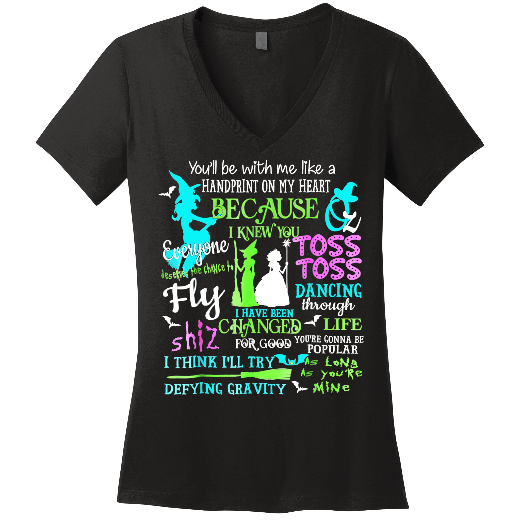 Halloween Wicked Musical Women's V-Neck T-Shirt
