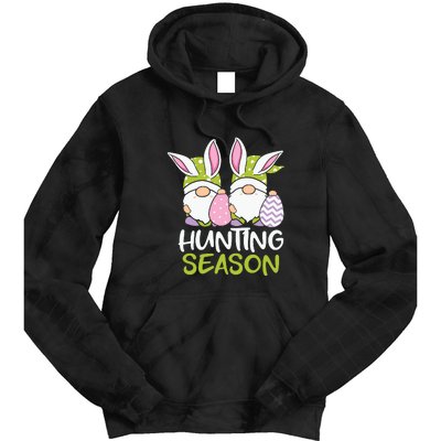 Hunting Season Easter gnome Couple Easter Day Tie Dye Hoodie