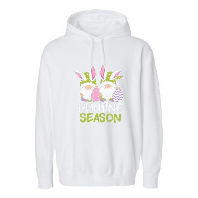 Hunting Season Easter gnome Couple Easter Day Garment-Dyed Fleece Hoodie