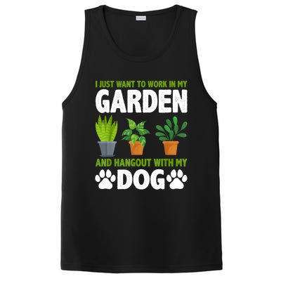 Hangout With My Dog And Gardening Dog Lover Gardener Garden PosiCharge Competitor Tank