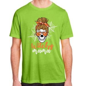 Halloween Witchy Mama Skull Witch Ladies Halloween Gift Adult ChromaSoft Performance T-Shirt