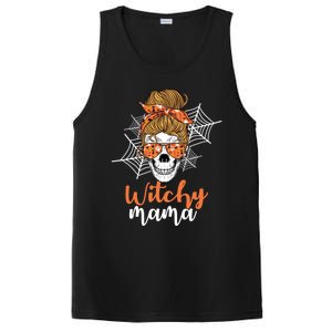 Halloween Witchy Mama Skull Witch Ladies Halloween Gift PosiCharge Competitor Tank