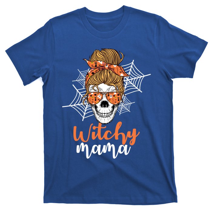 Halloween Witchy Mama Skull Witch Ladies Halloween Gift T-Shirt