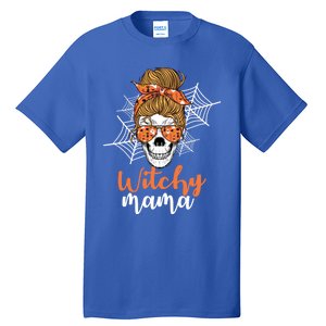 Halloween Witchy Mama Skull Witch Ladies Halloween Gift Tall T-Shirt