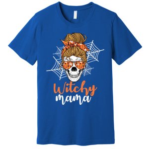 Halloween Witchy Mama Skull Witch Ladies Halloween Gift Premium T-Shirt