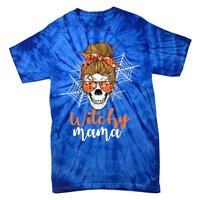 Halloween Witchy Mama Skull Witch Ladies Halloween Gift Tie-Dye T-Shirt