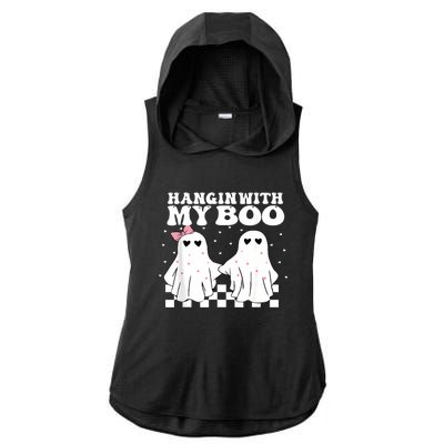 Hangin With My Boo Couples Halloween Adult Costume His Her Ladies PosiCharge Tri-Blend Wicking Draft Hoodie Tank