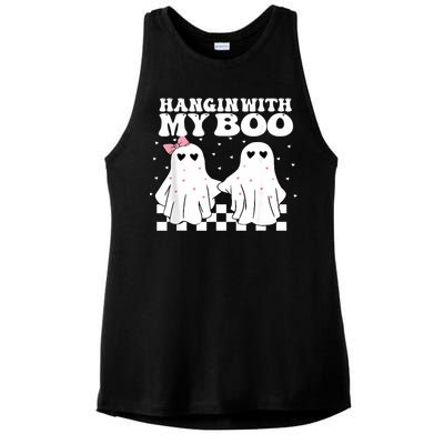 Hangin With My Boo Couples Halloween Adult Costume His Her Ladies PosiCharge Tri-Blend Wicking Tank