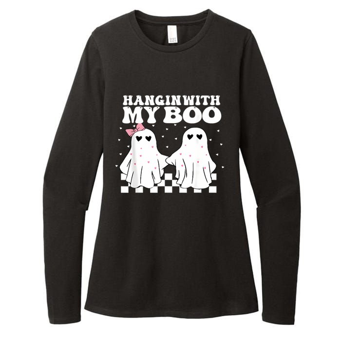 Hangin With My Boo Couples Halloween Adult Costume His Her Womens CVC Long Sleeve Shirt