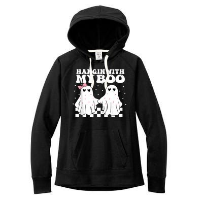 Hangin With My Boo Couples Halloween Adult Costume His Her Women's Fleece Hoodie