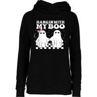 Hangin With My Boo Couples Halloween Adult Costume His Her Womens Funnel Neck Pullover Hood