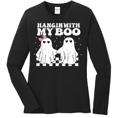 Hangin With My Boo Couples Halloween Adult Costume His Her Ladies Long Sleeve Shirt