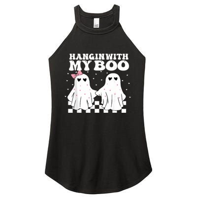 Hangin With My Boo Couples Halloween Adult Costume His Her Women's Perfect Tri Rocker Tank