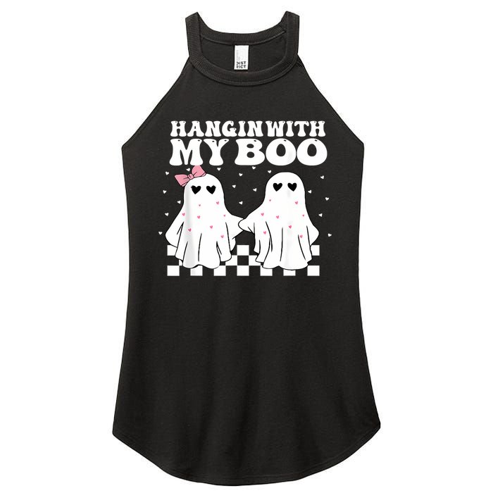 Hangin With My Boo Couples Halloween Adult Costume His Her Women's Perfect Tri Rocker Tank