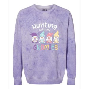 Hunting With My Gnomies Easter Easter Day Colorblast Crewneck Sweatshirt