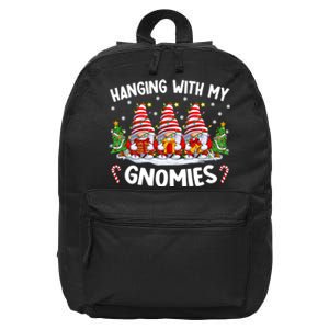 Hanging With My Gnomies Matching Family Christmas Pjs Gnome 16 in Basic Backpack