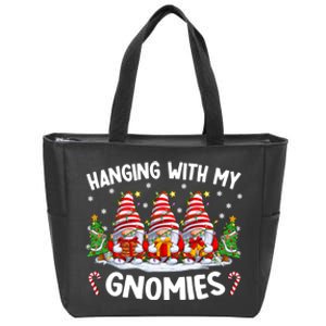 Hanging With My Gnomies Matching Family Christmas Pjs Gnome Zip Tote Bag