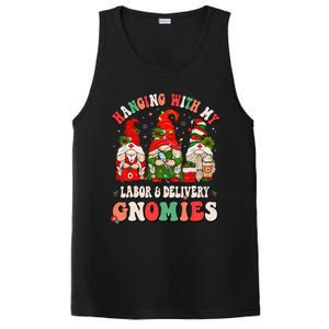 Hanging With My Labor & Delivery Gnomies Christmas L&D Nurse PosiCharge Competitor Tank