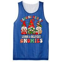 Hanging With My Labor & Delivery Gnomies Christmas L&D Nurse Mesh Reversible Basketball Jersey Tank