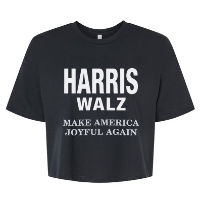 Harris Walz Make America Joyful Again 2024 Bella+Canvas Jersey Crop Tee