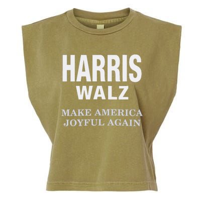 Harris Walz Make America Joyful Again 2024 Garment-Dyed Women's Muscle Tee