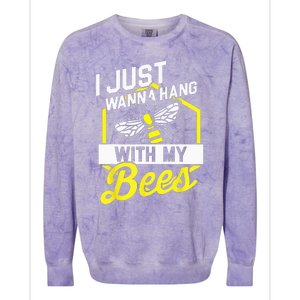 Hang With My Bees Beekeeper & Beekeeping Gift Colorblast Crewneck Sweatshirt