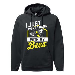 Hang With My Bees Beekeeper & Beekeeping Gift Performance Fleece Hoodie