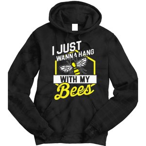 Hang With My Bees Beekeeper & Beekeeping Gift Tie Dye Hoodie