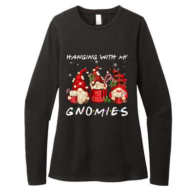 Hanging With My Gnomies Hot Cocoa Gnomes Chocolate Christmas Womens CVC Long Sleeve Shirt