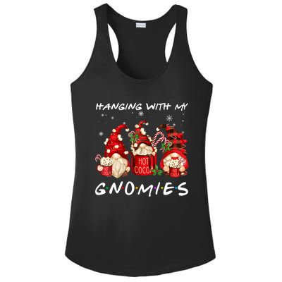 Hanging With My Gnomies Hot Cocoa Gnomes Chocolate Christmas Ladies PosiCharge Competitor Racerback Tank