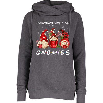 Hanging With My Gnomies Hot Cocoa Gnomes Chocolate Christmas Womens Funnel Neck Pullover Hood