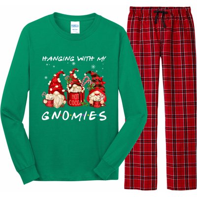 Hanging With My Gnomies Hot Cocoa Gnomes Chocolate Christmas Long Sleeve Pajama Set