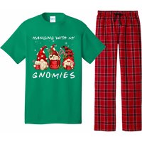 Hanging With My Gnomies Hot Cocoa Gnomes Chocolate Christmas Pajama Set