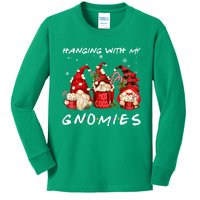 Hanging With My Gnomies Hot Cocoa Gnomes Chocolate Christmas Kids Long Sleeve Shirt