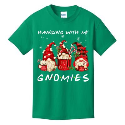 Hanging With My Gnomies Hot Cocoa Gnomes Chocolate Christmas Kids T-Shirt