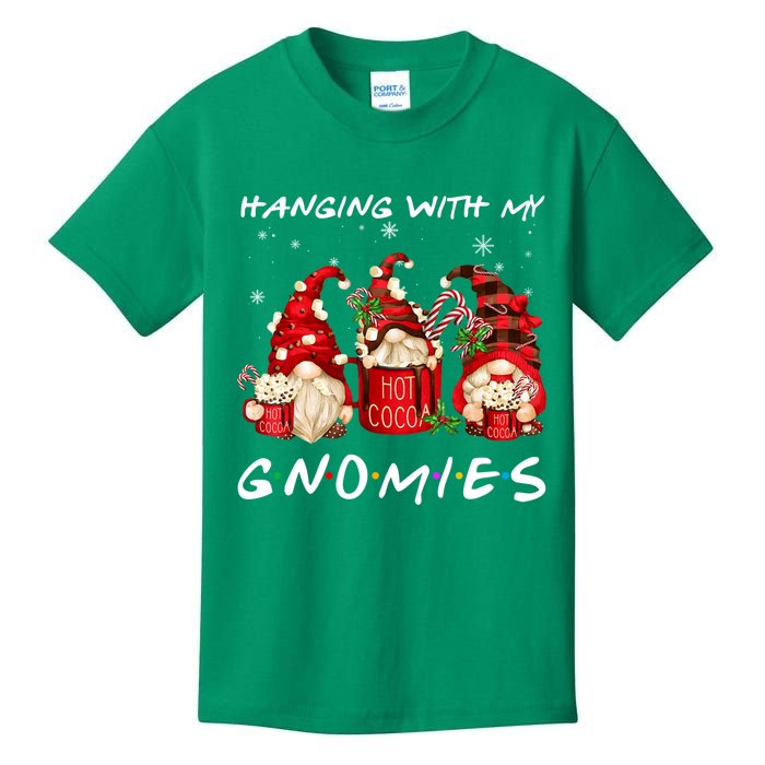 Hanging With My Gnomies Hot Cocoa Gnomes Chocolate Christmas Kids T-Shirt