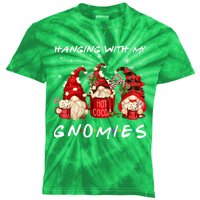 Hanging With My Gnomies Hot Cocoa Gnomes Chocolate Christmas Kids Tie-Dye T-Shirt