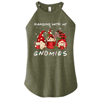 Hanging With My Gnomies Hot Cocoa Gnomes Chocolate Christmas Women's Perfect Tri Rocker Tank