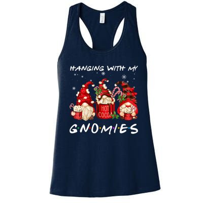 Hanging With My Gnomies Hot Cocoa Gnomes Chocolate Christmas Women's Racerback Tank