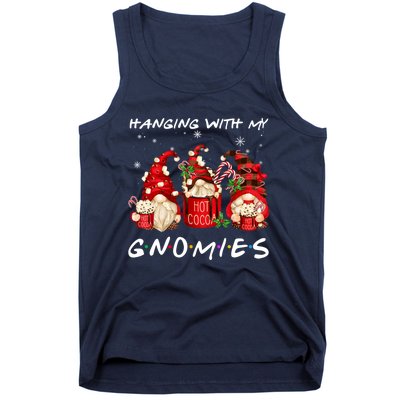 Hanging With My Gnomies Hot Cocoa Gnomes Chocolate Christmas Tank Top