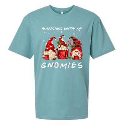 Hanging With My Gnomies Hot Cocoa Gnomes Chocolate Christmas Sueded Cloud Jersey T-Shirt