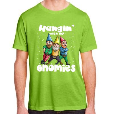 Hanging With My Gnomies Gnome Ugly Christmas Lefse Xmas Gift Adult ChromaSoft Performance T-Shirt