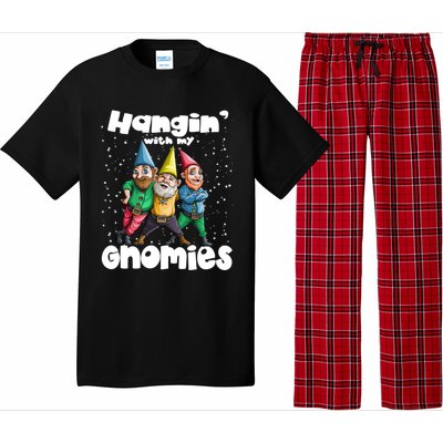 Hanging With My Gnomies Gnome Ugly Christmas Lefse Xmas Gift Pajama Set