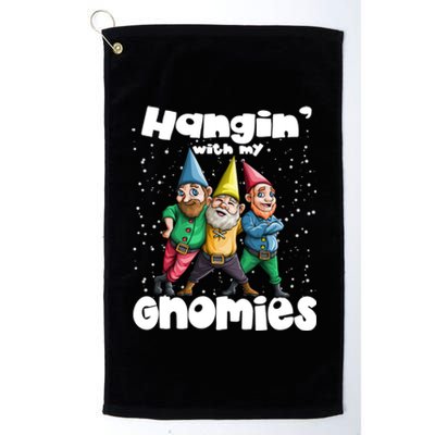 Hanging With My Gnomies Gnome Ugly Christmas Lefse Xmas Gift Platinum Collection Golf Towel