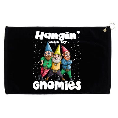 Hanging With My Gnomies Gnome Ugly Christmas Lefse Xmas Gift Grommeted Golf Towel