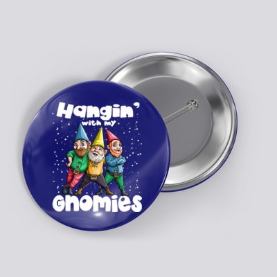 Hanging With My Gnomies Gnome Ugly Christmas Lefse Xmas Gift Button