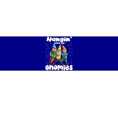 Hanging With My Gnomies Gnome Ugly Christmas Lefse Xmas Gift Bumper Sticker