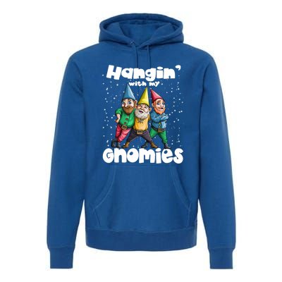 Hanging With My Gnomies Gnome Ugly Christmas Lefse Xmas Gift Premium Hoodie